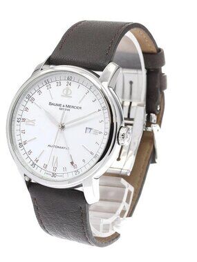 Baume & Mercier Classima 65494 GMT date white Dial Automatic Men's Watch_953500